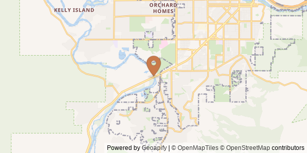 Map of Bitterroot River near Missoula, MT