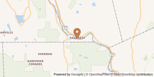 Map of West Branch Delaware River at Hale Eddy, NY