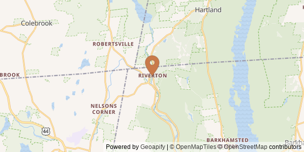 Map of West Branch Farmington River at Riverton, CT