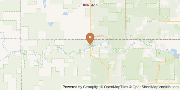 Map of Au Sable River near Red Oak, MI