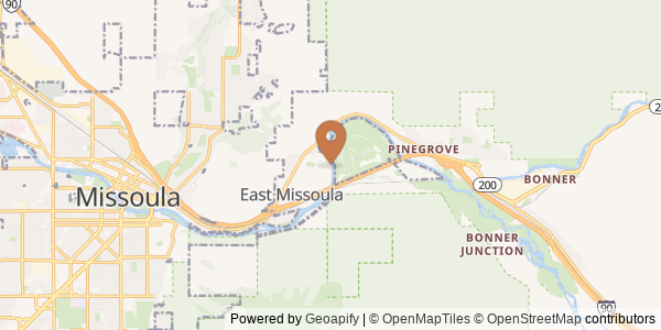 Map of Clark Fork above Missoula, MT