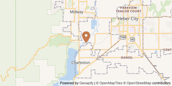 Map of Provo River near Charleston, UT