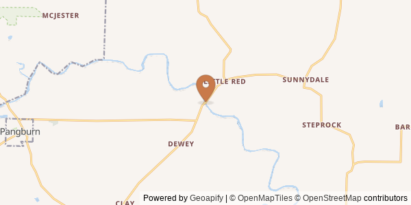 Map of Little Red River near Dewey, AR